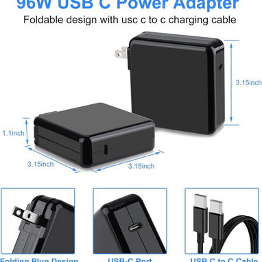 Cargador de portátil USB C de 96 W | videojuegoshabana.com - Img 122014747