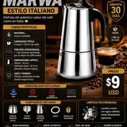 CAFETERA MARWA ESTILO ITALIANO, ENTREGA DE FACTURA PARA SU GARANTÍA. VARIEDAD DE CAFETERAS TODAS NUEVAS EN CAJA - Img 57210612