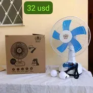 Ventilador recargable con 2 bombillos recargables marca Maf - Img 54882303