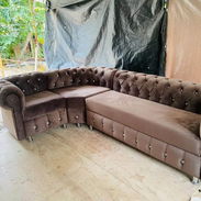 sofa seccional brown de lujo - Img 58105231