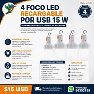 BOMBILLO LED 15W. Combo en oferta. FOCO QUE RECARGA POR USB. Lámpara USB - Img 55791640