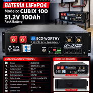 ⚡ BATERÍA ECO-WORTHY 51.2V x 100Ah – 5120Wh LiFePO4 – $1350 USD ⚡ - Img 58141865
