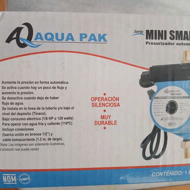 PREZURISADOR AQUA PAK MINI25-10/1115.AUTOMATICO.SILENCIOSO.1/6 HP.BAJO CONSUMO ELECTRICO (120W). - Img 123260037