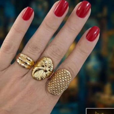 Juego de anillos de compromiso y anillos para mujer de oro 10k - 5/10