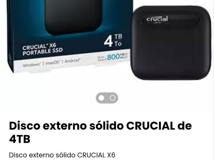 Disco Externo Sólido 1tb Crucial X6