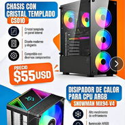 💥 *DISPONIBLE Componentes para tu PC.* ✨️Chasis con Cristal Templado $55 USD. ✨️ Disipador de Calor. $30 USD. - Img 58419498