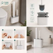 🛍️ Escobilla de baño de silicona, hisopo 🔑 Código: esco712 📝 Escobilla de silicona para baño con hisopo, higiénica y - Img 57466380