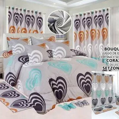 Juegos de edredon, sabanas, cortinas, alfombras y juego de baño **24pcs**tg95* - Img 123706392