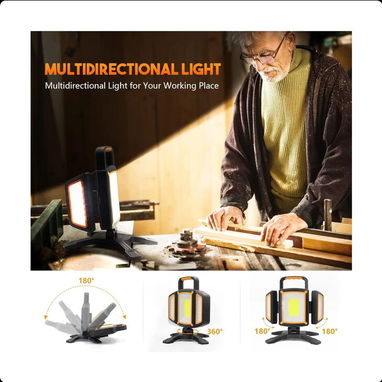 Lámpara recargable LED Tresda de 30 W con base magnética LEDWL013 🌐 $54.87 - 2/4