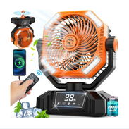 Ventilador Recargable portátil Multper de 20000 mAh con luz LED y control remoto - Img 57426056