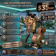 CARBURADOR MANUAL DUAL PARA GENERADOR DE 2 A 4KW - Img 57762284