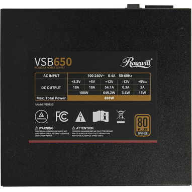 FUENTES DE PC ROSEWILL 650W-54A(100 USD) y 750W-62.5A(120 USD)|80 PLUS BRONCE|6 SATAS|EN CAJA!! + GARANTIA_53849890_. - Img 108434879