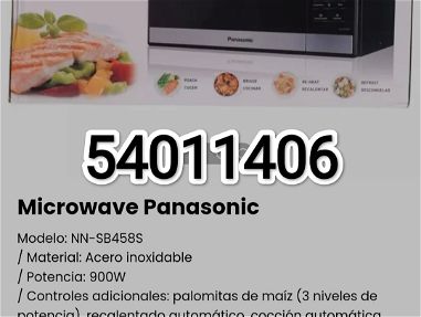 !!!Microwave Panasonic Modelo: NN-SB458S / Material: Acero inoxidable / Potencia: 900W..!!! - Img main-image
