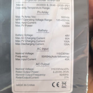 Inversor solar híbrido ZENEOGK 6200W - 3/3