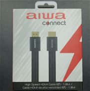 Cable HDMI marca AIWA alta velocidad 6ft - 1,8 mts Compatible con 720p, 1080i, 1080p, 3D, Ultra HD, 4K. Nuevo en caja - Img 45708126