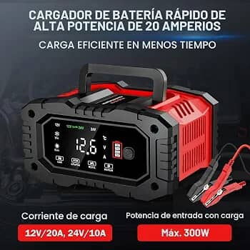 Cargador de batería Carga, repare y mantenga baterías de plomo ácido de 12 y 24v.  100 USD - 4/7