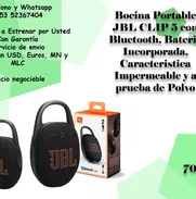 Bocina Portable Clip 5 con Bluetooth,Bateria incorporada,Impermeable, a prueba de polvo - Img 48385643