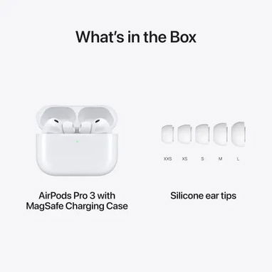 Audífonos Apple AirPods Pro 3 Inalámbricos con Cancelación de Ruido, Audio Espacial, USB-C y Sensor Cardíaco ($250) - 6/6