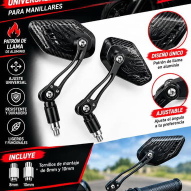 NUEVA MERCANCÍA*🌟  🏍*Retrovisores laterales universales para motociclieta*🏍  Precio: 23 USD - 2/3