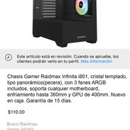 ❗️Chasis Gamer Raidmax Infinita i801, cristal templado, panorámico, con 3 fanes ARGB. Nuevo en caja. Garantía 15 días - Img 58010258