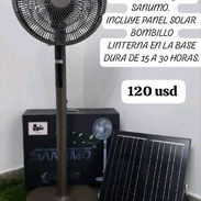Ventilador recargable de pedestal con panel solar - Img 57227374
