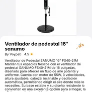 Ventilador de pedestal 16" sanumo - Img 57957086