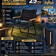 SILLA PLEGABLE PORTÁTIL TIPO CAMPING Nuevas en caja - Img 56482168