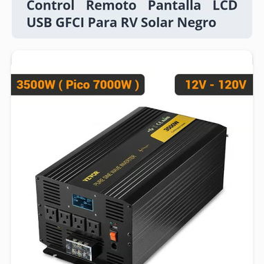 Inversores, Baterías y paneles solares - 6/8
