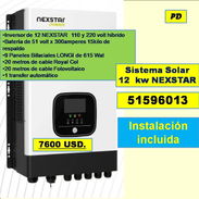 PD-615-Inversor Sistema Solar 12 kw NEXSTAR....7600 USD...51596013...Instalacion Incluida - Img 55907961
