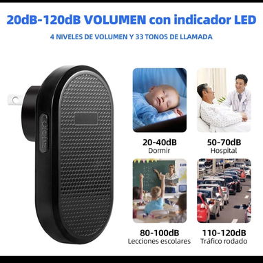 Timbre para puertas o avisos no lleva cables es inalambrico trae su pila de respuesto - Img 94339112