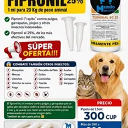 Fipronil (rayita blanca) para eliminar pulgas, garrapatas, chinches, hormigas y moscas - Img 56028970