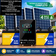 Kit inversor sumry 4000w, dos batería de 12.8v 100ah y 4 paneles de 590w, arletyisla 💯 - Img 57577148