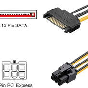 Cable adaptador SATA a 6 pines macho PCI-e para alimentar tarjetas de video - Img 58100732