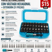Puntas destornilladoras con vástago hexagonales 31 piezas - Img 55358323