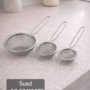 Set 3 Coladores Metálicos de Cocina — Distintos Tamaños - Img 56227530