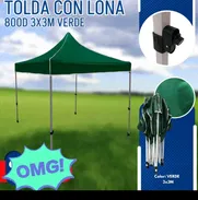 Tolda Plegable 3x3mts verde Green - Img 50954258