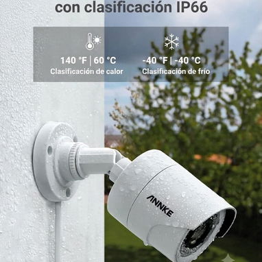 Sistema de seguridad ANNKE 8 canales 1080P con 4 cámaras de vigilancia🔒🏡🌐 $275 - 2/5