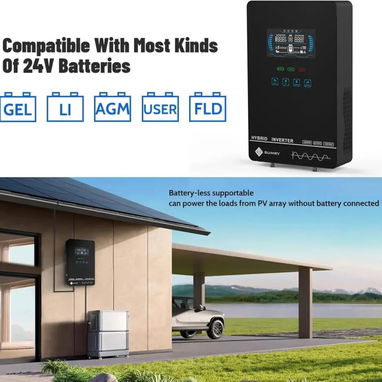 Inversor Solar Híbrido SUMRY 4000W 24V a 120V Onda Pura con MPPT 140A y Pantalla LCD Táctil - 5/5