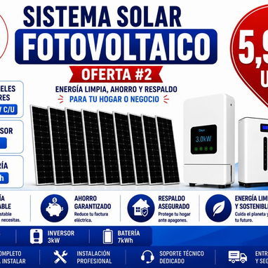 ⚡SISTEMA SOLAR FOTOVOLTAICO PARA TU HOGAR 🏠 - Img 124823369