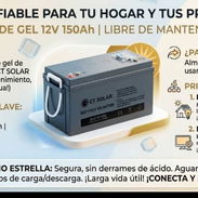⚡ Batería de gel ciclo profundo 150 AH ideal para sistemas solares, triciclos, inversores y respaldo eléctrico. ✅ 12 Vo - Img 56892741
