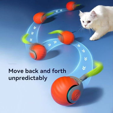 🐾 Juguete Interactivo para Gatos – Bola Rodante con Cola | 29 USD - 2/5