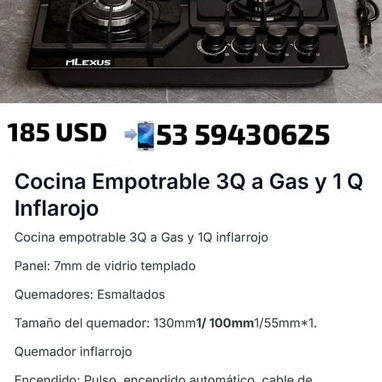 Cocina Empotrable / Cocina Barata / Cocina de Gas - Img 126425970