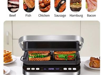 Multifuncional 6 en 1. Wafflera, sandwichera, grill,... digital, programable - Img 66603469