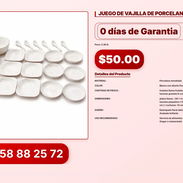 JUEGO DE VAJILLA DE PORCELANA VPT#-0158 - Img 56828923