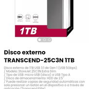 Disco externo TRANSCEND-25C3N 1TB. Nuevo a estrenar - Img 50717485