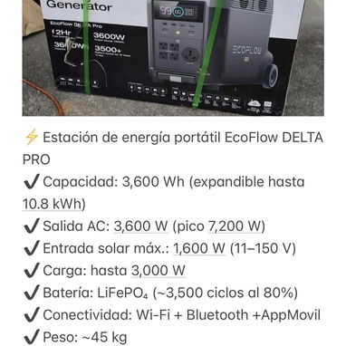 Estaciones de energía EcoFlow de la serie 2, 3, delta pro y delta pro 3. NUEVO. ENTREGA INMEDIATA - Img 121832418