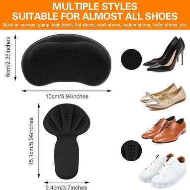 Almohadillas acolchadas para el talón, protectores reutilizables unisex. - 2/4