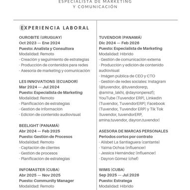 Especialista en marketing y comunicación - 2/3