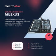 ESTUFA EMPOTRABLE MILEXUS 24" 4Q ENCENDIDO ELECTRICO INOX (ML-SS-E4Q) - Img 56561240