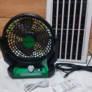 Ventilador recargable con panel solar, mando y puerto para cargar móvil - Img 57097807